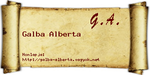 Galba Alberta névjegykártya